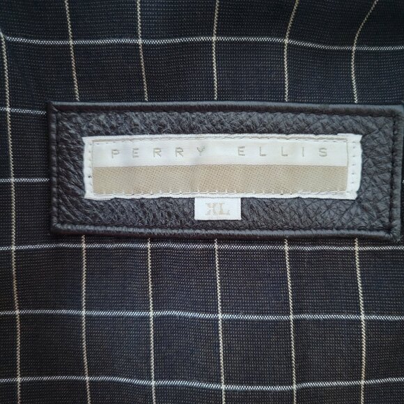 Perry Ellis Men’s XL Classic Soft Leather Jacket, Brown, Lined, Adjustable Cuff - Picture 9 of 13